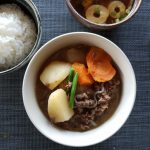 Instant Pot Nikujaga with Rice and Miso Soup